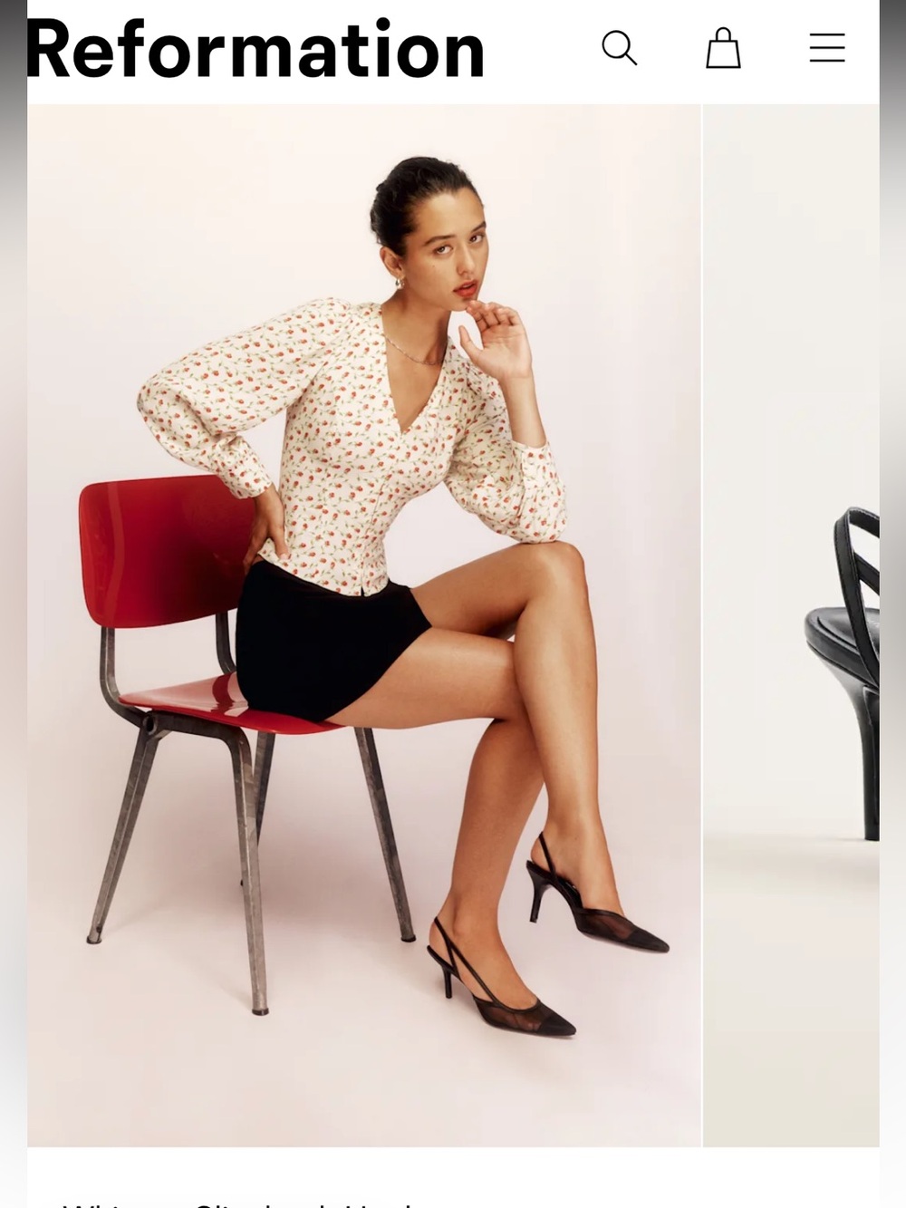 Reformation Whitnee Slingback Heels